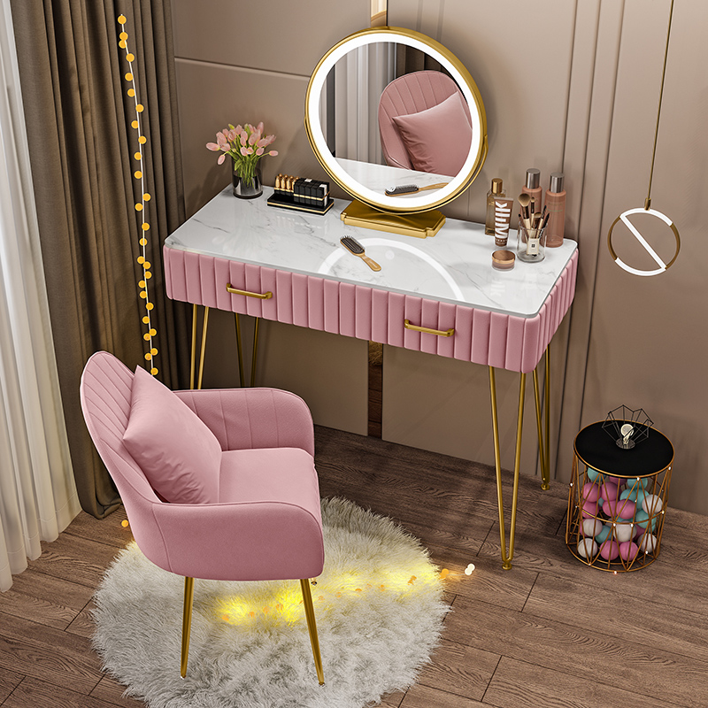 Nordic Dresser Mirrored Dressing makeup vanity coiffeuse schminktisch meja rias Table