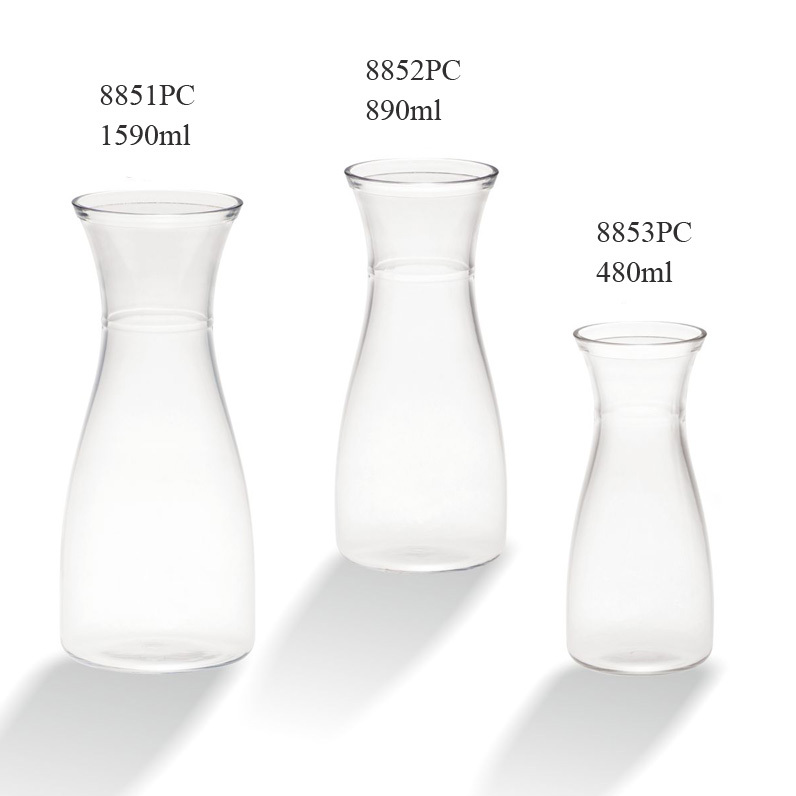 Barware 1140ml Unbreakable Ice Lip Jug with Spout Plastic Beer Pitcher 43oz Polycarbonate Beer Jug