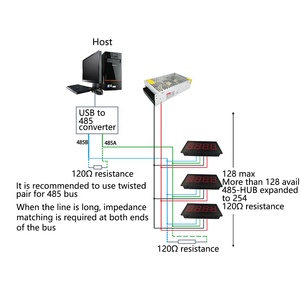 Taidacent 10-36V 1.8 inç 1.5 inç 4 haneli 7 Segment ekran modülü RS485 LED ekran ASCII Modbus ekran paneli