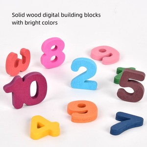 木製の1-10の数字を学ぶ子供たちはおもちゃを数えます数学的なデジタル操作カード初期の教育数学教材おもちゃ - Product Image 4