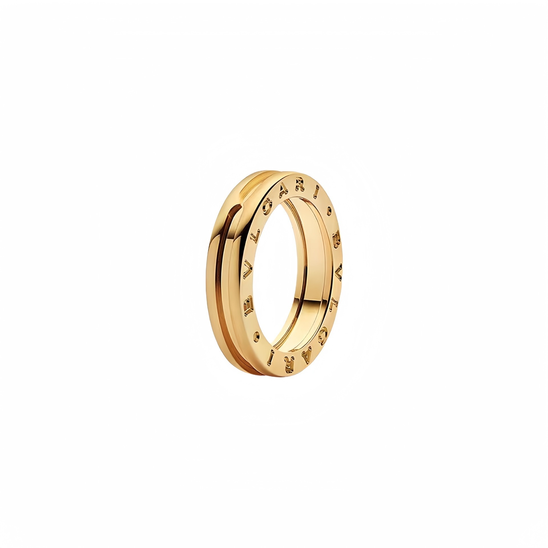 Un anillo de pigmento dorado.