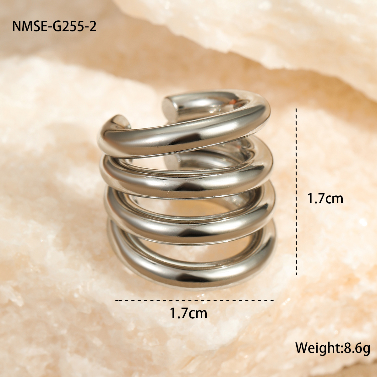 NMSE-G255-2 ที่เกี่ยวหูสีเหล็กเดี่ยว