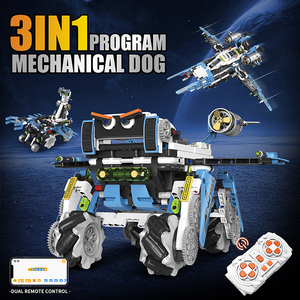 3 in 1 Diy <strong>Assemble</strong> Deformable Remote Control Robot Toy Stem Educational Stunt Rc Dog Toys App <strong>Programming</strong> Building Bricks Sets - Product Image 2