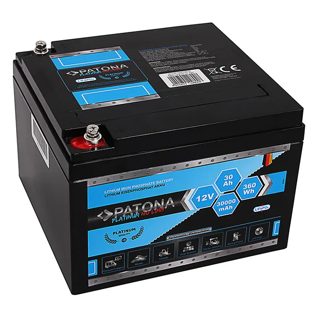 Batterie LiFePO4 Portable standard PATONA Platinum, 12V, 30ah, 360Wh, 30.000mAh, prix du produit