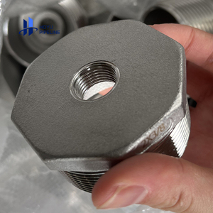 Áp lực cao nam chủ đề thép không gỉ 1/4 "x 1/8" giảm ỐNg Lót lắp ống ANSI /SS304 Hex/tuôn ra/vòng ỐNg Lót - Product Image 4