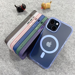 Mat arka kapak Metal Lens ile manyetik kılıf iPhone 14 için kablosuz şarj sihirli artı 13 Pro Max 12 14Pro-PC aksesuar