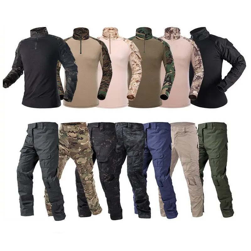 High Quality Multicolor Camouflage Tactical Clothing Tactical Trousers Dress G2 G3 Frog Uniforms