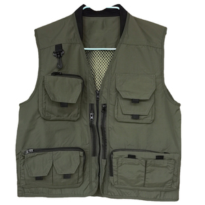 Großhandel Herren Outdoor Nylon Fliegen fischen Shooting Fotograf Utility Journalist Weste Multi Pockets Weste Weste