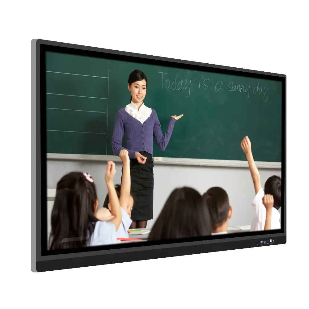Panel interactivo de 55 ", 65" y 75 "para pizarra inteligente, pantalla táctil, pantalla plana interactiva para la escuela