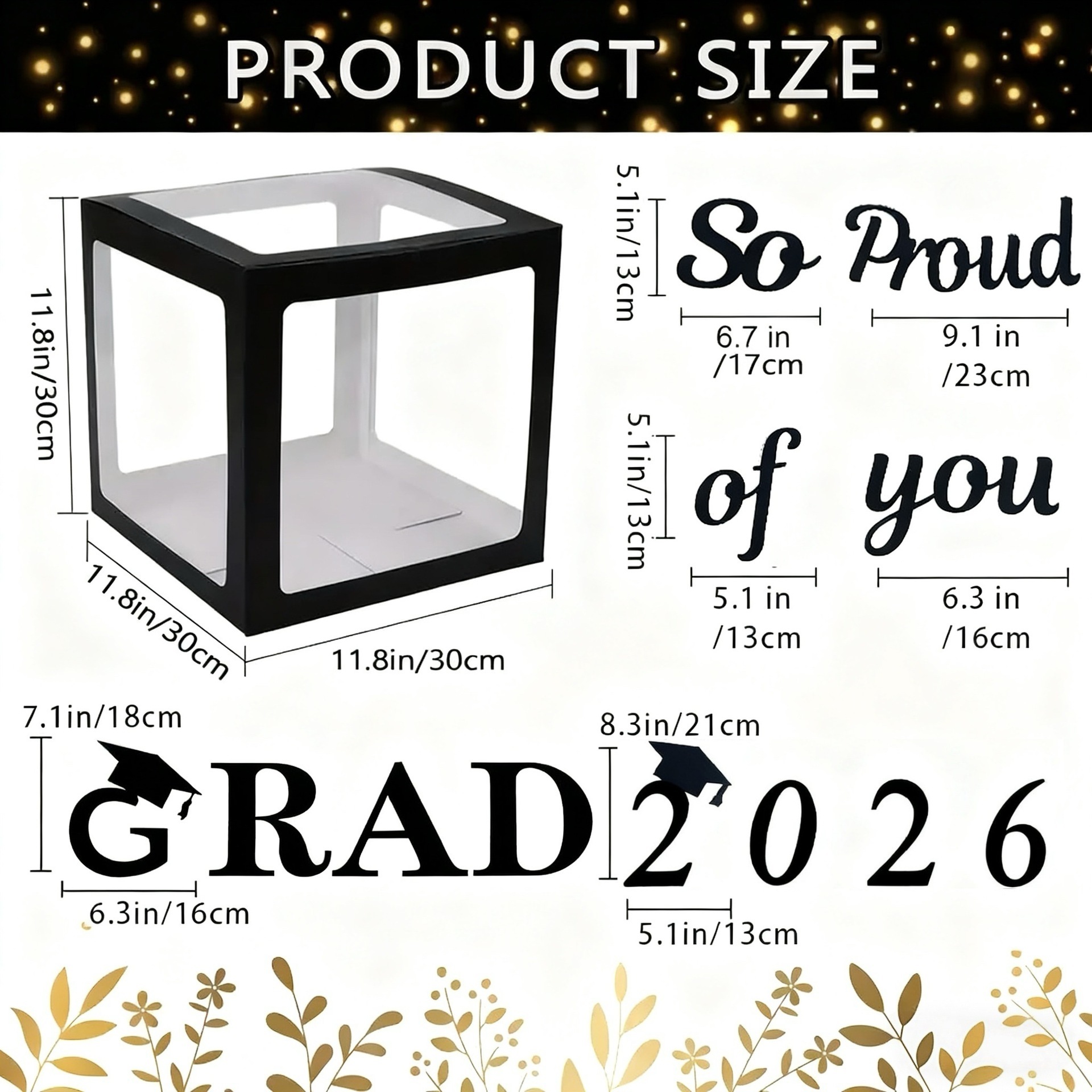style 1 30cm*4pcs+2026 letter
