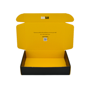 Biểu Tượng Tùy Chỉnh In Sang Trọng Phẳng Gói Sóng Màu Đen Carton Quần Áo Thuê Bao Bì Bưu Phẩm Hộp Vận Chuyển - Product Image 5