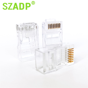 Transparenter/farbiger Cat6/Cat6a/Cat5e-Kristallkopf durch Loch RJ45-Modularstecker UTP/FTP/SFTP 8P8C-Netzwerkanschluss - Product Image 6