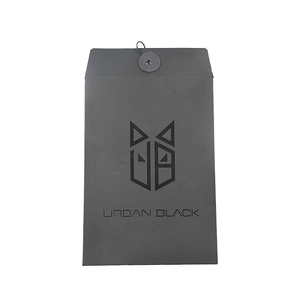 Luxus Black Card Paper String Button Brieftasche Umschlag Benutzer definiertes Logo für Geschenk gebrauch Hergestellt Benutzer definierte Logo Umschlag Hersteller - Product Image 2