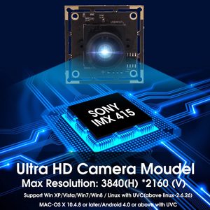 ELP IMX415 4K 30FPS Webcam Mini Raspberry PI USB-Kamera modul mit 100 Grad Keine Verzerrung für Bild verarbeitung ELP-USB4K03-V100 - Product Image 3