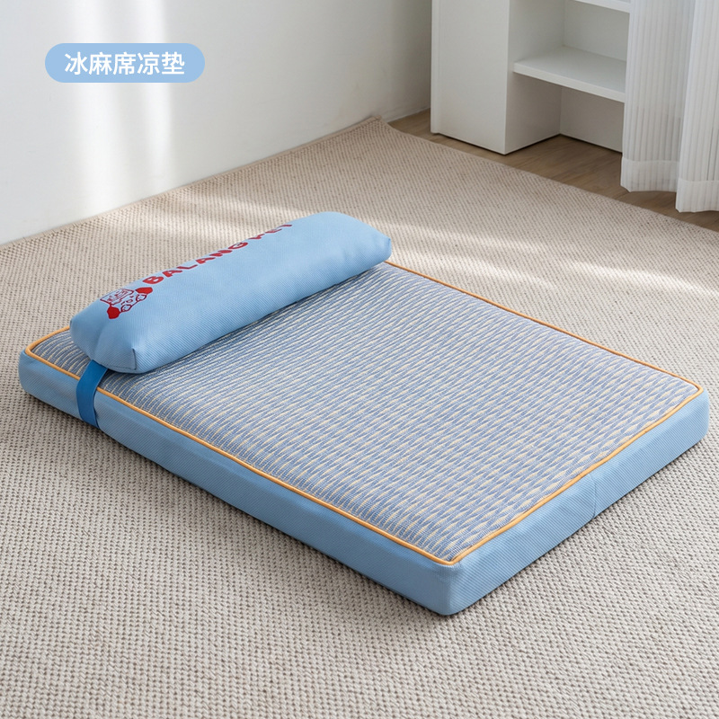Matelas en lin glacé - gris-bleu