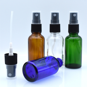 カスタム5ml 10ml 15ml 20ml 30ml 50ml 100mlクリアブルーアンバーシリンダー100mlクリアスプレーガラス香水瓶ブラックスプレーリッド付き - Product Image 1