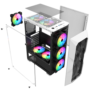 Funda de ordenador de escritorio para pc de oficina, funda de cpu para soporte de placa base atx matx, Juegos de ordenador