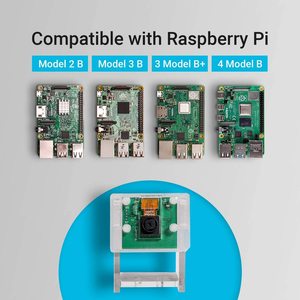 Raspberry Pi, módulo de cámara 1080P 5M píxeles OV5647 de Sensor para Raspberry Pi 4 y frambuesa pi 3 B + con el caso de montaje
