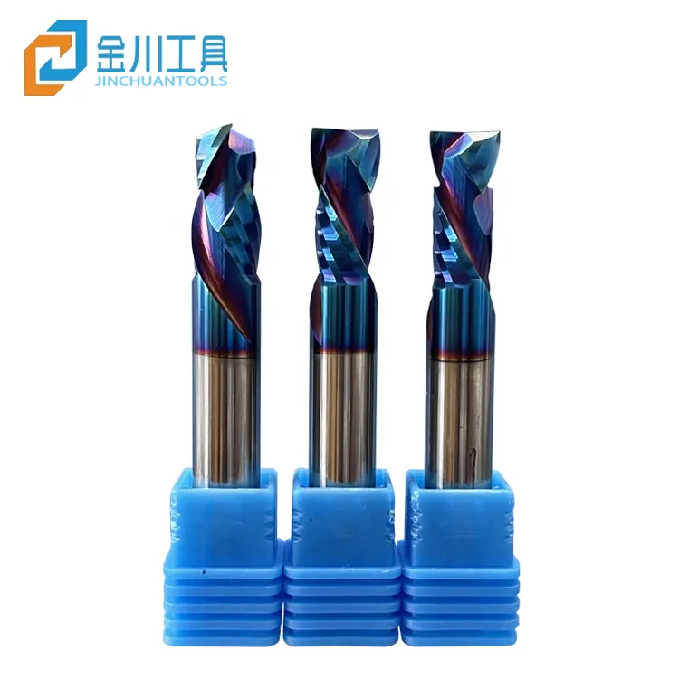 Jinchuan fabrika desteği özelleştirme 2 flüt karbür CNC ağaç İşleme Spiral yönlendirici Bit yukarı ve aşağı sıkıştırma kesici