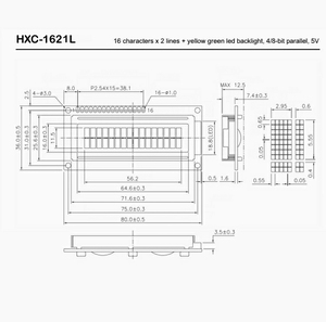 3 giorni di Lead Time 2.6 pollici 16x2 pannello 16x2 linea Lcd 80x36mm 5V parallelo 16x2 Stn Display Lcd 2x16 modulo Lcd Lcd1602 - Product Image 4