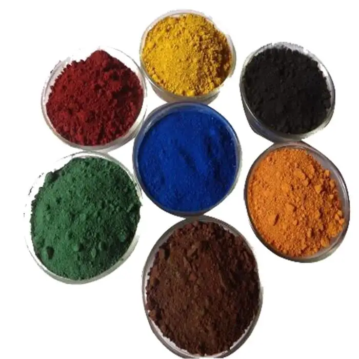 Оксид железа красный/черный/желтый/зеленый/коричневый/синий для краски № 1332-72-2 пигменты разных цветов использованный кирпич