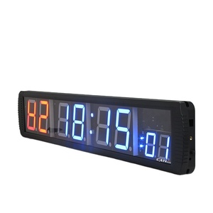 GANXIN電子LEDジムスポーツトレーニングタイマー,8桁デジタル間隔時計カウントダウン/カウントアップストップウォッチ機能付き - Product Image 1