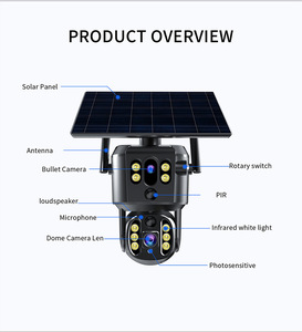 StarEye 8MP güneş enerjili güvenlik kamera 18000mAh pil PTZ WIFI 4K geniş açı gece görüş Pan-Tilt için mikro SD dahili Mi - Product Image 4