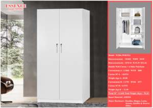 Clothes Closet <strong>Bag</strong> Storage Bedroom Furniture <strong>in</strong> White With Drawer and Lock W206 Made <strong>in</strong> <strong>Malaysia</strong>