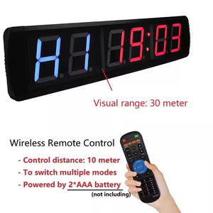 Portatile 4 pollici blu rosso LED conto alla rovescia Fitness intervallo Timer grande Display digitale Home palestra allenamento orologio veloce - Product Image 6