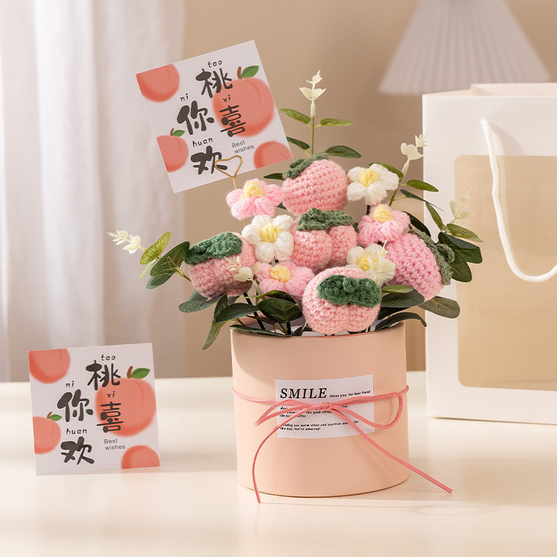Fleur de bouquet simple pêche sans sac