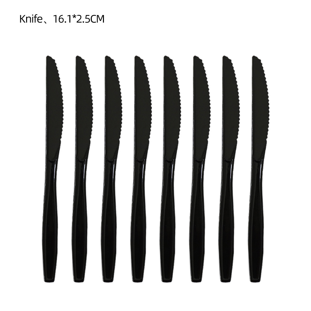 Couteau noir 10 pièces