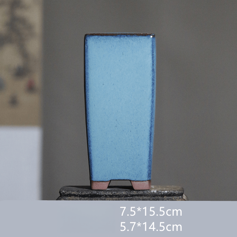 Jun Glaze Tall Cylinder Pot