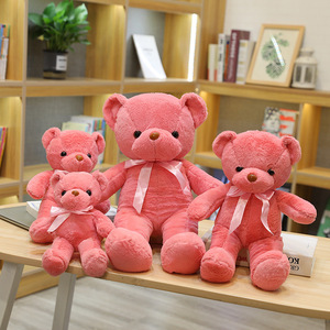 卸売カスタムマルチカラーテディベア蝶結びぬいぐるみテディベアぬいぐるみギフトぬいぐるみ