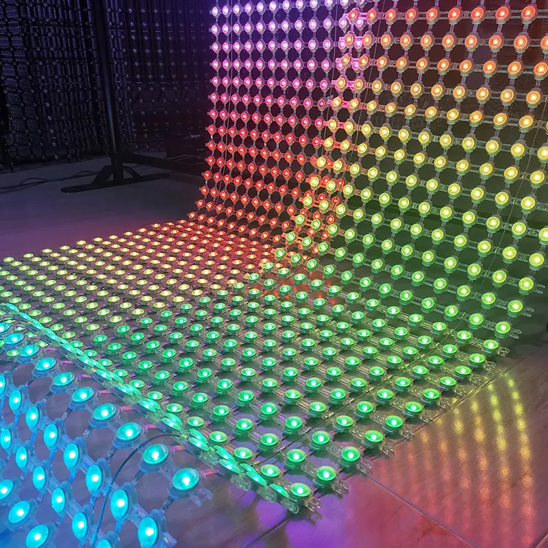 P40 tenda a LED pieghevole schermo a rete Pixel a LED morbido schermo di visualizzazione a LED per esterni per il noleggio di palcoscenici