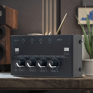 Compact Ha4plus <strong>4</strong> Channel Stereo Headphone Amplifier Portable Studio Monitoring Earphone <strong>Audio</strong> <strong>Interface</strong> - Product Image 3