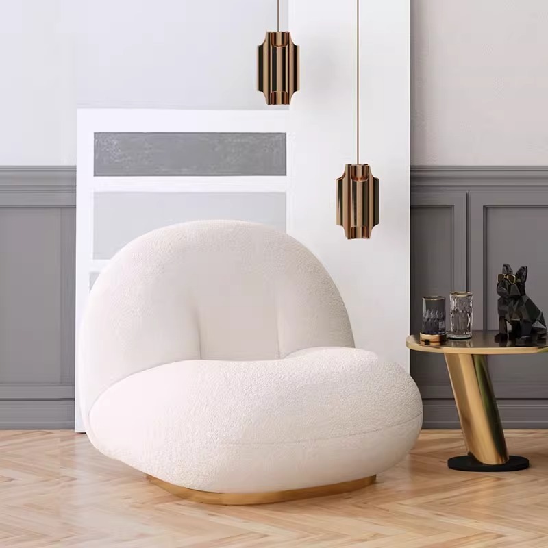 Sedia Shirley base dorata non girevole