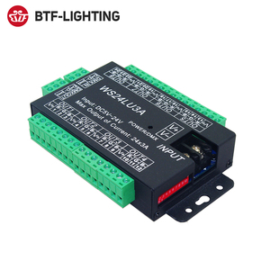 WS24LU3A DC5V-24V 24A 36A 72A 12V 24V LED-Streifen-Controller 3Ch RGB 24Ch Dmx512 Decoder