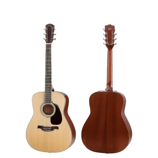 Ibanezs PFT2-NT Mini Dreadnought Guitarra Acústica Tenor Baixo Elétrico Natural com Borboleta traseira e lateral