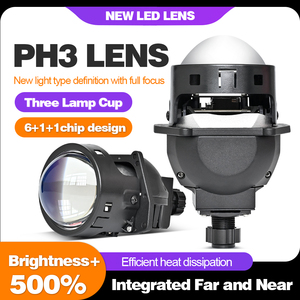 Fabrika özelleştirme 80W yüksek güç <span class=keywords><strong>led</strong></span> farlar lensler yüksek düşük işın <span class=keywords><strong>3</strong></span> inç bi <span class=keywords><strong>led</strong></span> projektör lens araba aksesuarları 2024 PH3