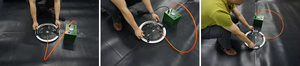 Herramienta de prueba de fugas al vacío de Geomembrana, cubierta de detección, membrana antifiltración, equipo de prueba de sellado de costura de soldadura parcial