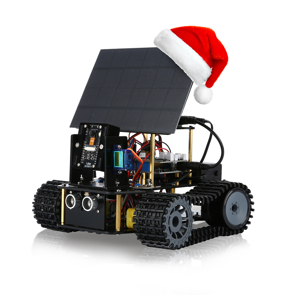 Christmas New Year gift Smart Robot Car Kit 4WD Remote Control Car for <strong>Arduino</strong> IDE Programming STEM Education Science Coding Kit