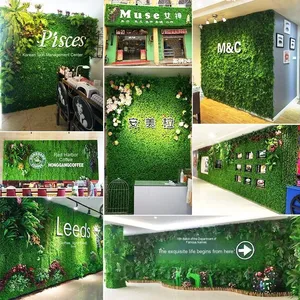 סיטונאי Uv-מוסמך ריאליסטי פו פלסטיק מלאכותי המדמה דשא פלסטיק ירוק לבית גן קיר דקורטיבי - Product Image 2