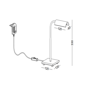 Modern Style 3W <strong>Black</strong> Aluminum Bedroom Table Light <strong>Lamp</strong> - Product Image 6