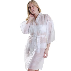 Einweg-Vlies-Schönheits salon Bademantel kleid Lady SPA Body <span class=keywords><strong>Wrap</strong></span> Einweg-<span class=keywords><strong>Kimono</strong></span> auf Lager