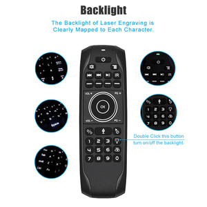 G7V Pro mini tastiera ricaricabile 2.4G funzione vocale retroilluminata wireless QWERTY tastiera 2 lati design telecomando intelligente - Product Image 4