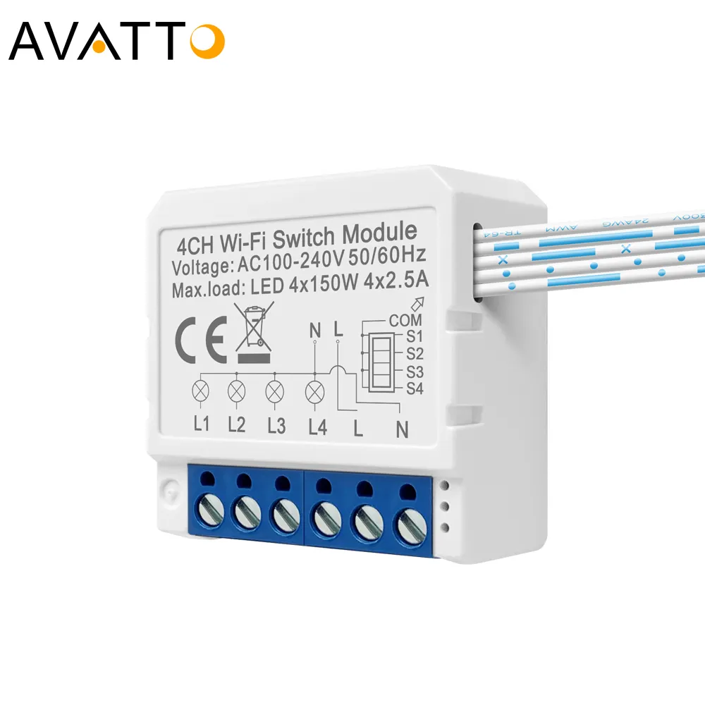 Módulo de mini interruptor inteligente uya 1/2/3/4 Ang IFI ontroller,