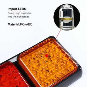 防水Emark3CDOT承認スクエアLEDストップテールインジケーターコンビネーションLEDトラックライトリアシグナルライト - Product Image 4