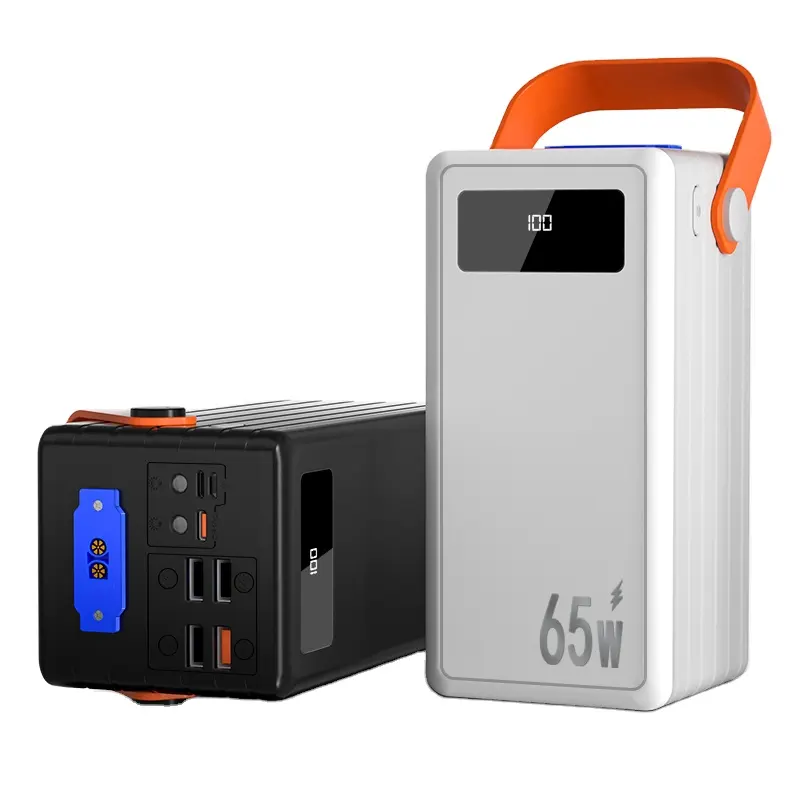 Cargador portátil de salida USB C, batería PD65W de carga rápida, paquete de batería externa para iPhone, Samsung, HW