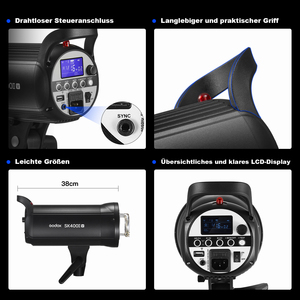 Godox SK400IIV SK400II-V 2.4G X系统专业紧凑型相机闪光灯摄影工作室闪光灯 - Product Image 6