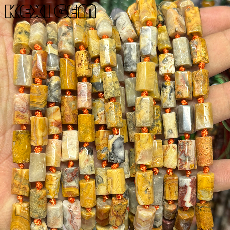 Agate folle jaune naturelle